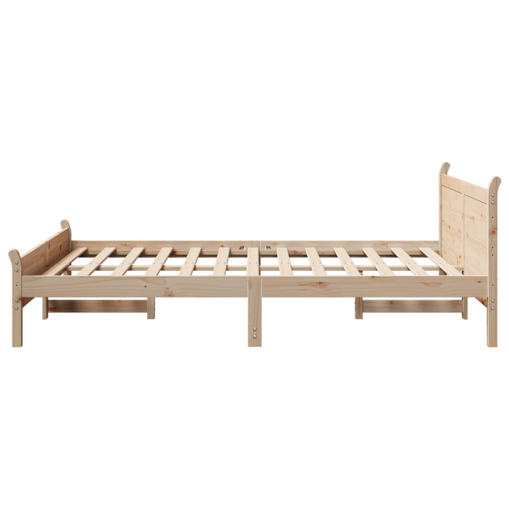 vidaXL Estructura de cama sin colchón madera de pino blanco 150x200 cm