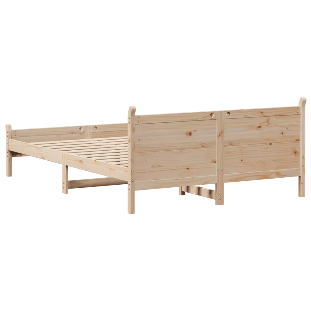 vidaXL Estructura de cama sin colchón madera de pino blanco 150x200 cm