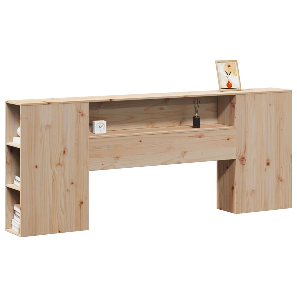 vidaXL Cabecero de cama con almacenaje madera maciza de pino 200 cm