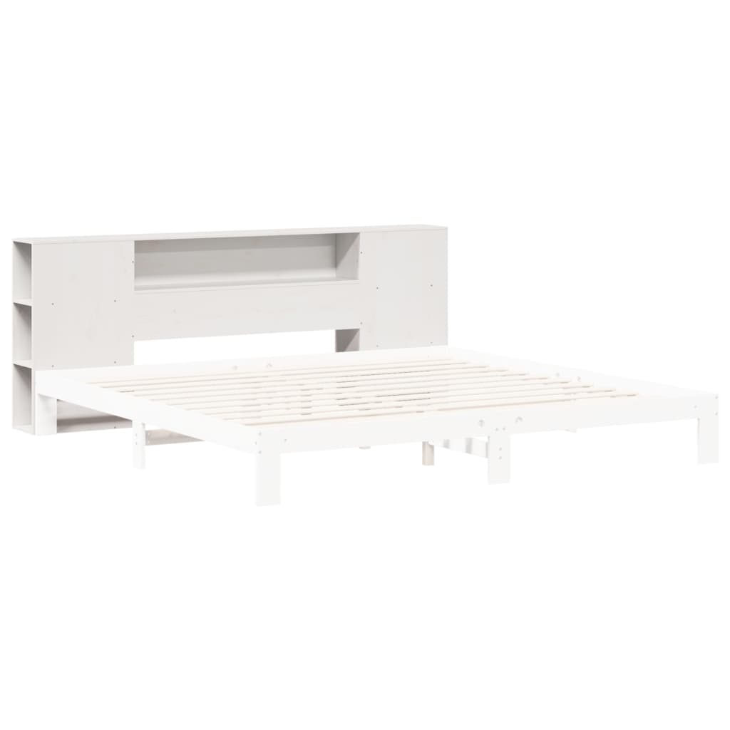 vidaXL Cabecero de cama almacenaje madera maciza pino blanco 180 cm