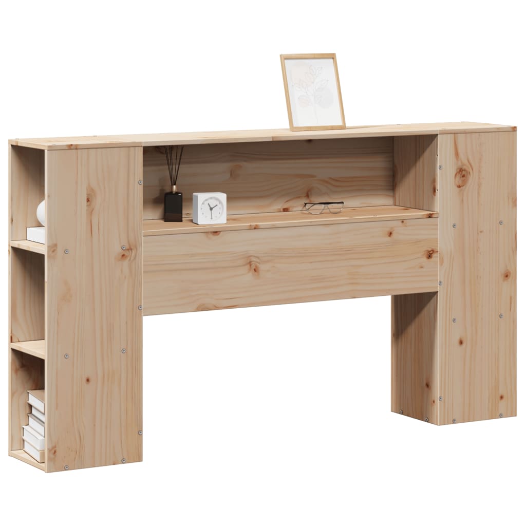 vidaXL Cabecero de cama con almacenaje madera maciza de pino 160 cm