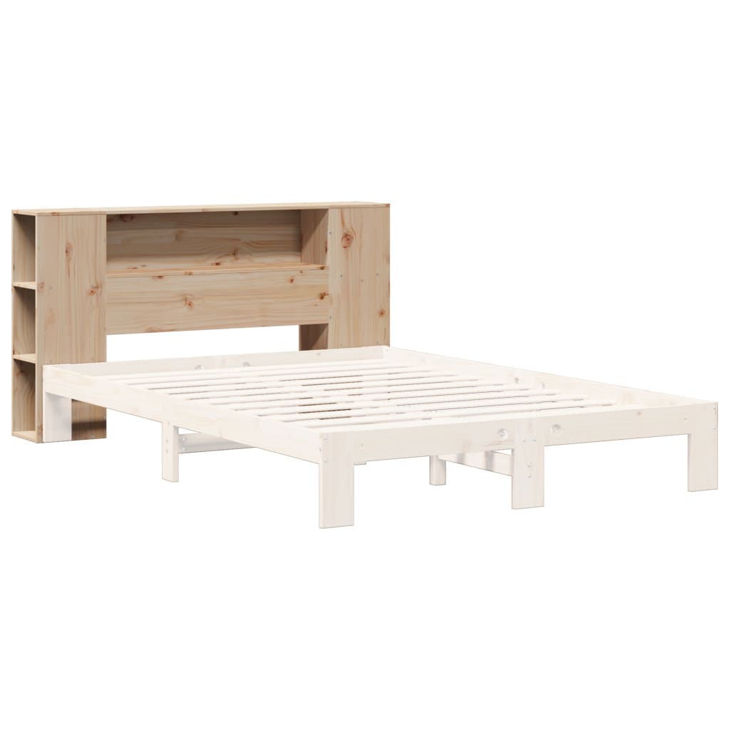 vidaXL Cabecero de cama con almacenaje madera maciza de pino 160 cm