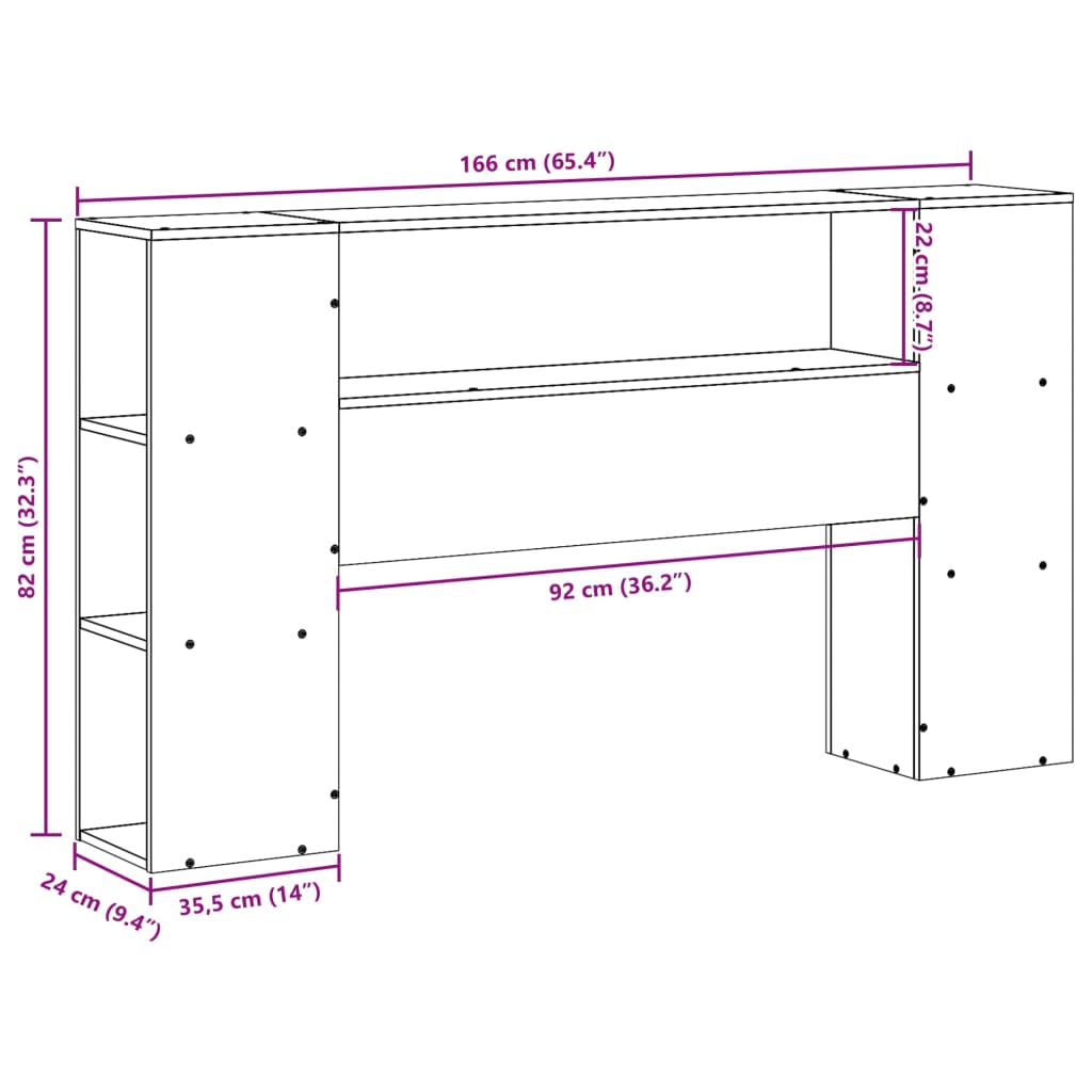 vidaXL Cabecero de cama almacenaje madera maciza pino marrón 160 cm