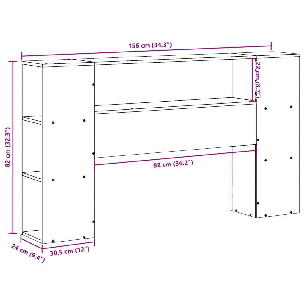 vidaXL Cabecero de cama almacenaje madera maciza pino marrón 150 cm