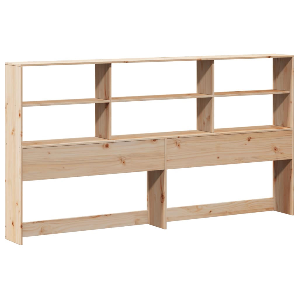 vidaXL Cabecero de cama con almacenaje madera maciza de pino 200 cm