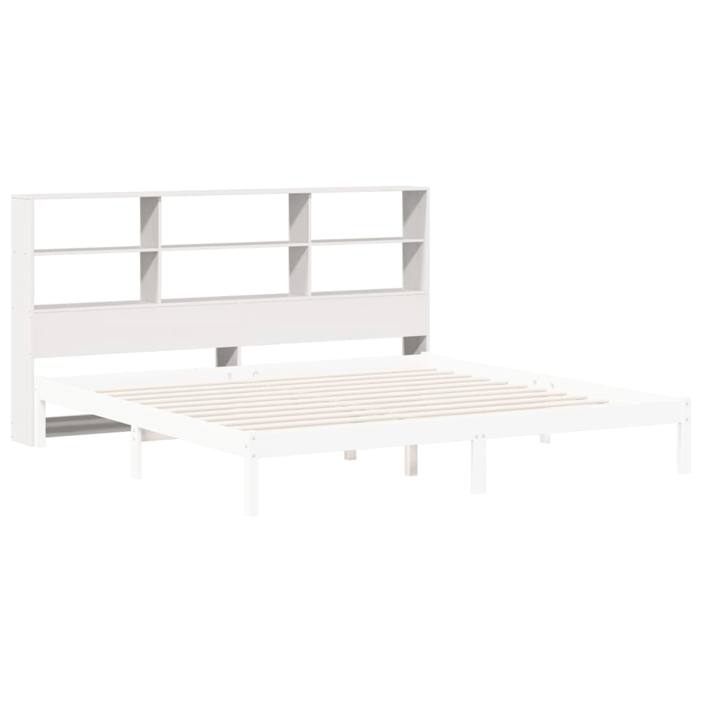 vidaXL Cabecero de cama almacenaje madera maciza pino blanco 200 cm