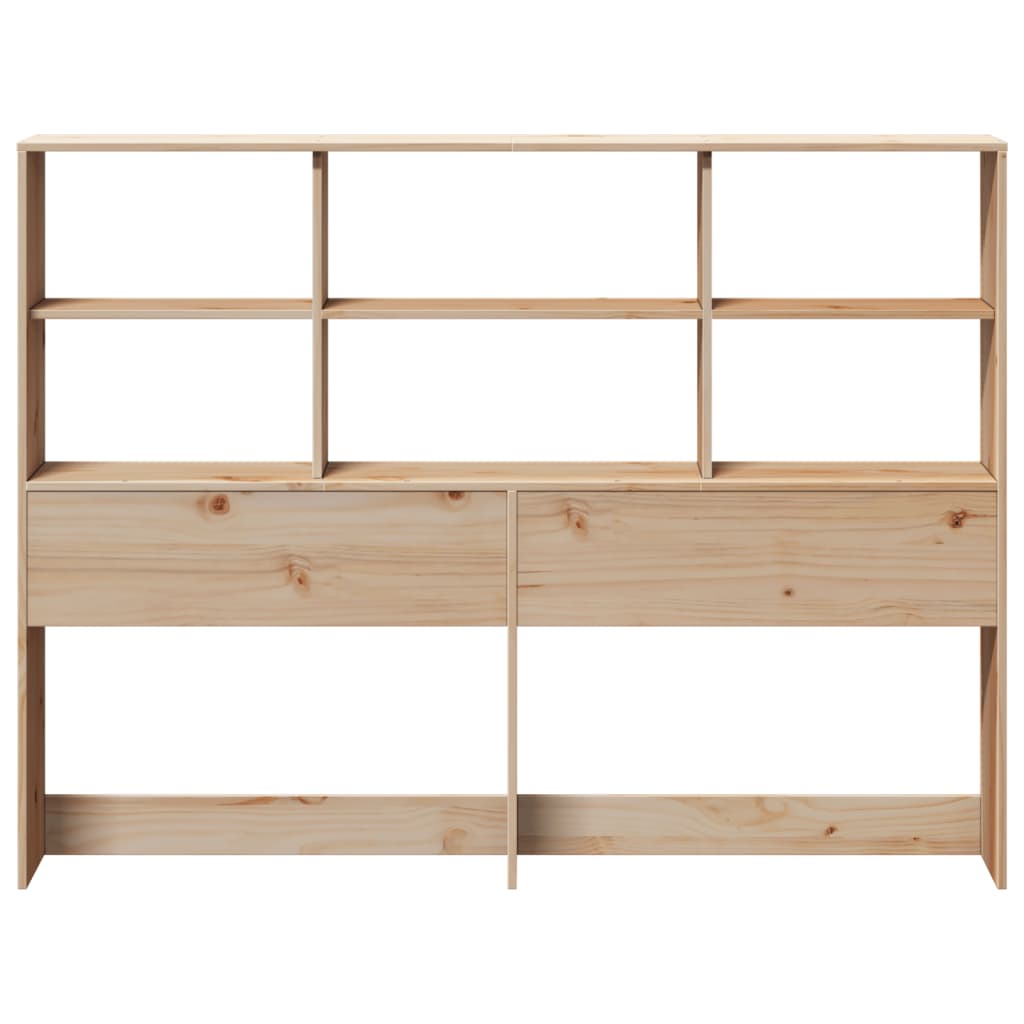 vidaXL Cabecero de cama con almacenaje madera maciza de pino 160 cm