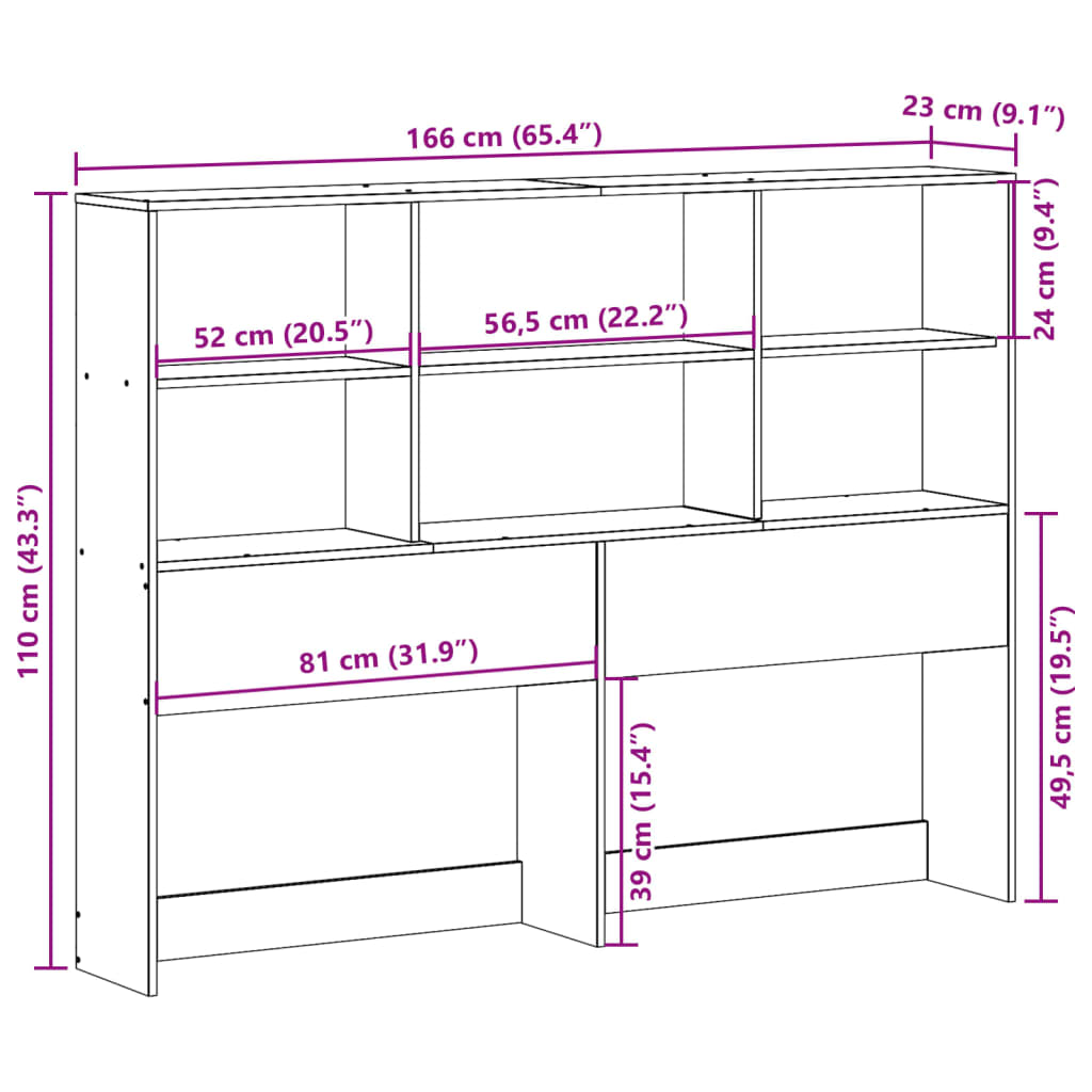 vidaXL Cabecero de cama almacenaje madera maciza pino blanco 160 cm