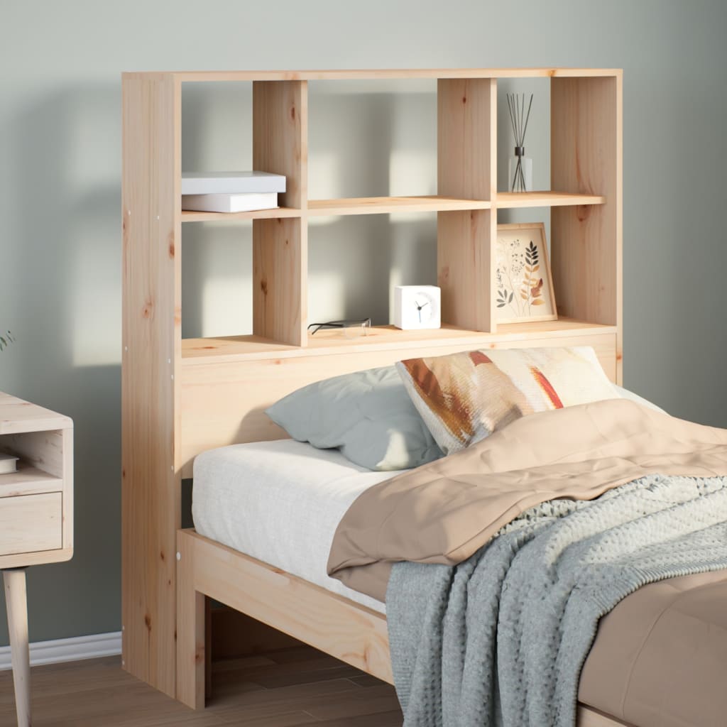 vidaXL Cabecero de cama con almacenaje madera maciza de pino 100 cm