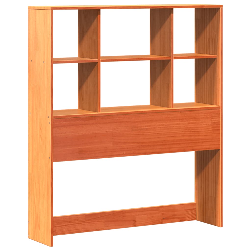 vidaXL Cabecero de cama almacenaje madera maciza pino marrón 90 cm