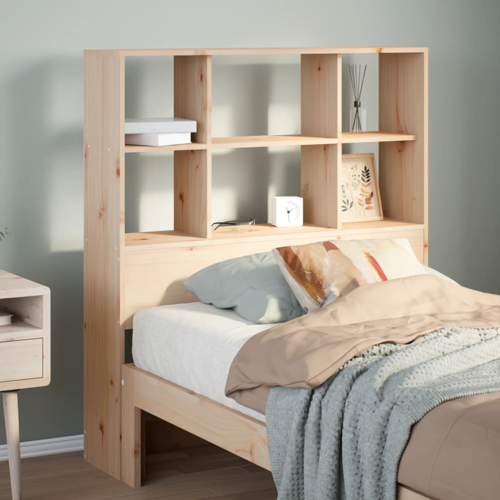 vidaXL Cabecero de cama con almacenaje madera maciza de pino 75 cm