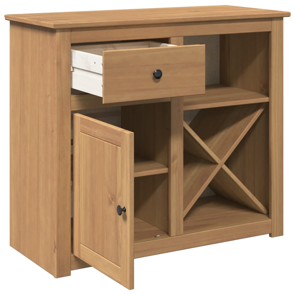 vidaXL Aparador con cajón Panama madera maciza pino 93x40x80 cm