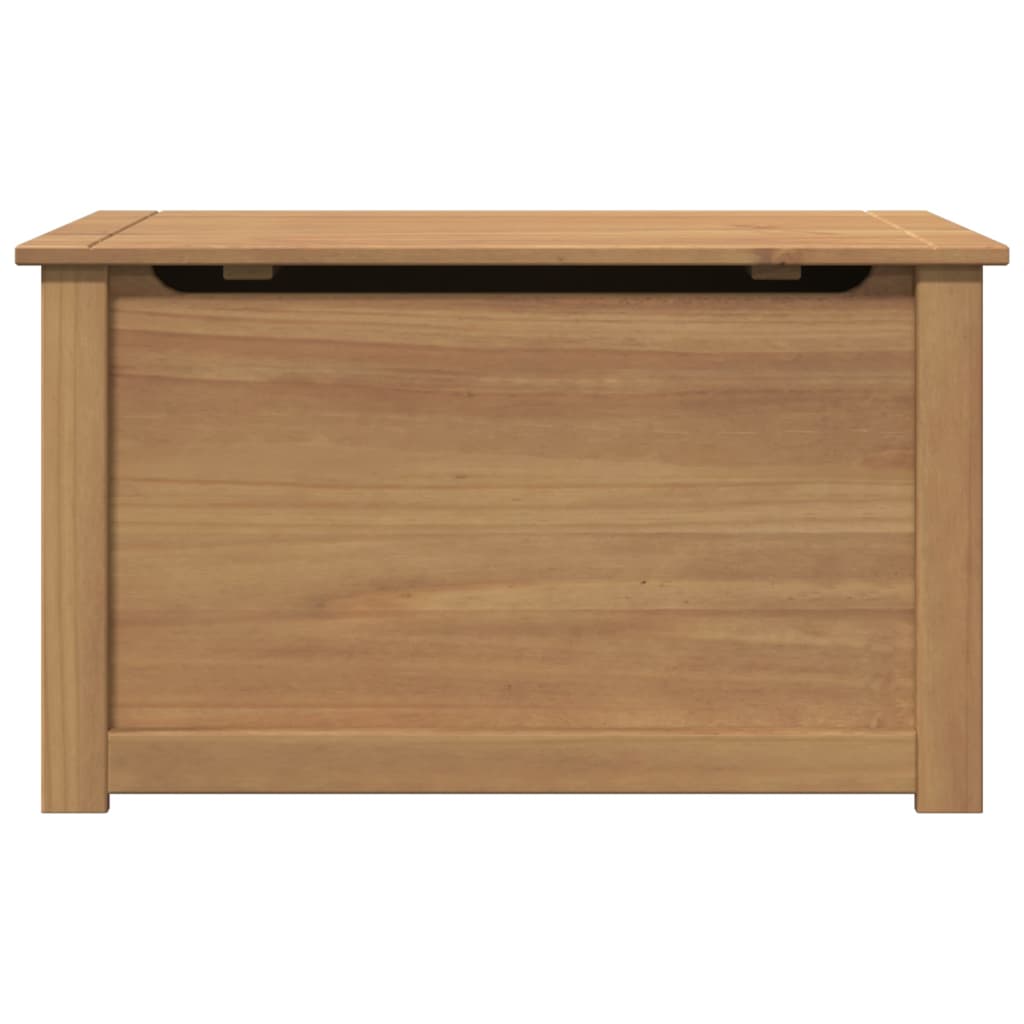 vidaXL Baúl almacenaje con tapa Panama madera maciza pino 79x42x46 cm