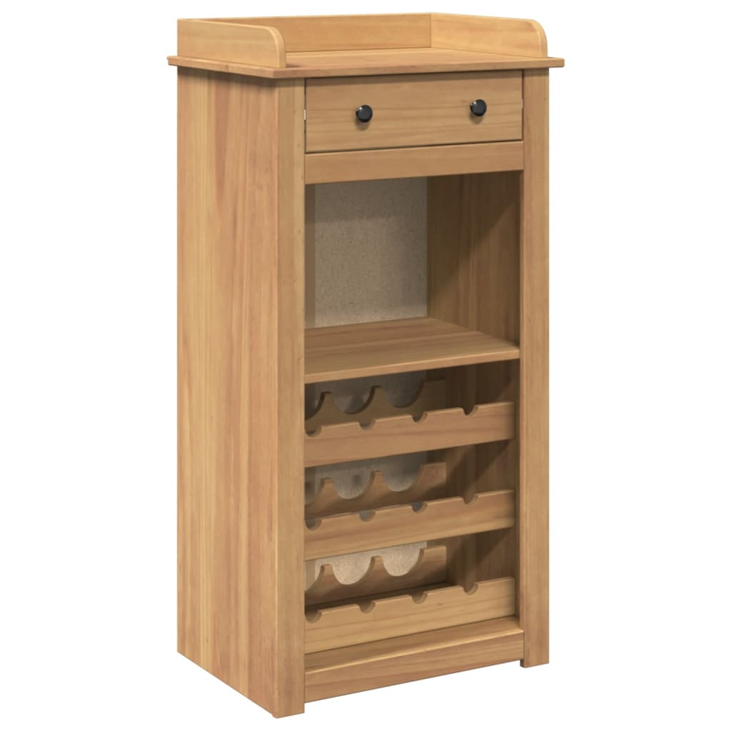 vidaXL Mueble botellero Panama madera maciza de pino 57x40x111,5 cm