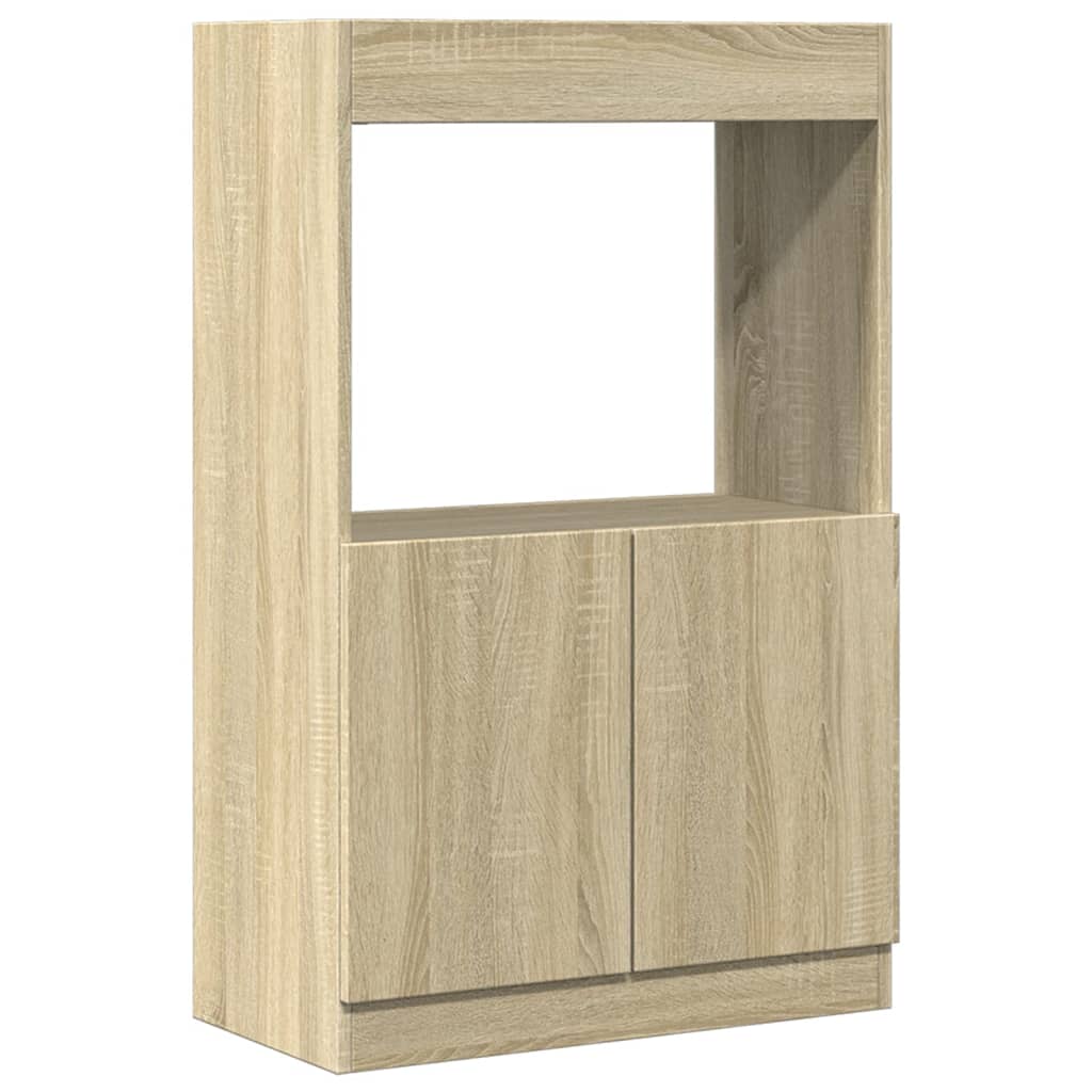 vidaXL Aparador alto madera ingeniería roble Sonoma 63x33x100 cm