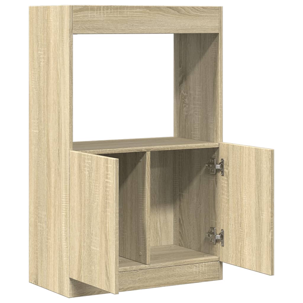 vidaXL Aparador alto madera ingeniería roble Sonoma 63x33x100 cm