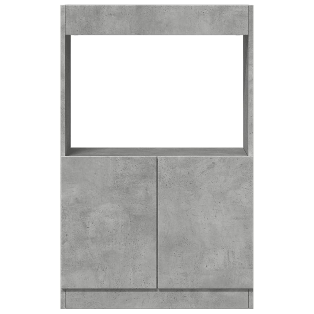 vidaXL Aparador de madera de ingeniería gris hormigón 63x33x100 cm