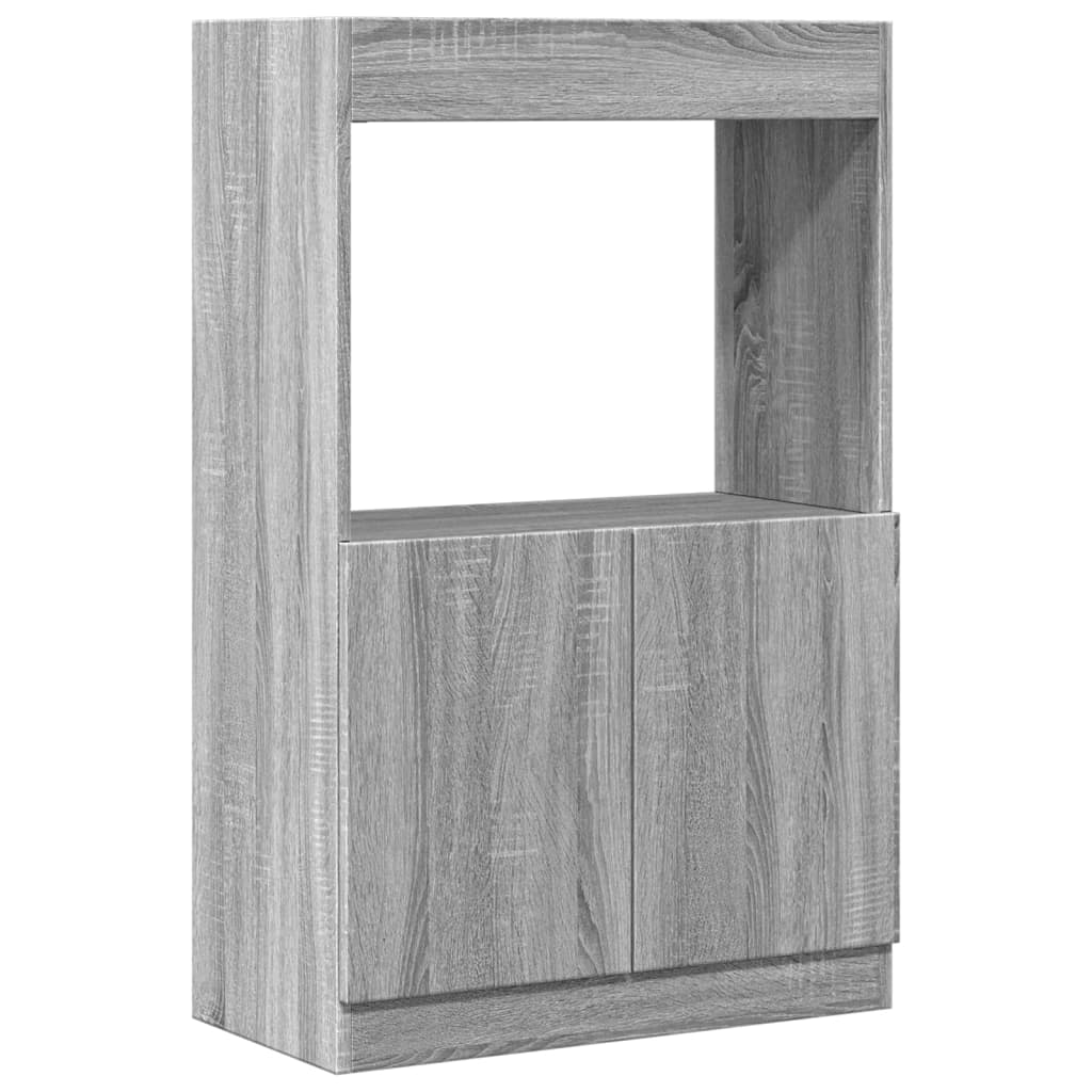 vidaXL Aparador de madera de ingeniería gris Sonoma 63x33x100 cm