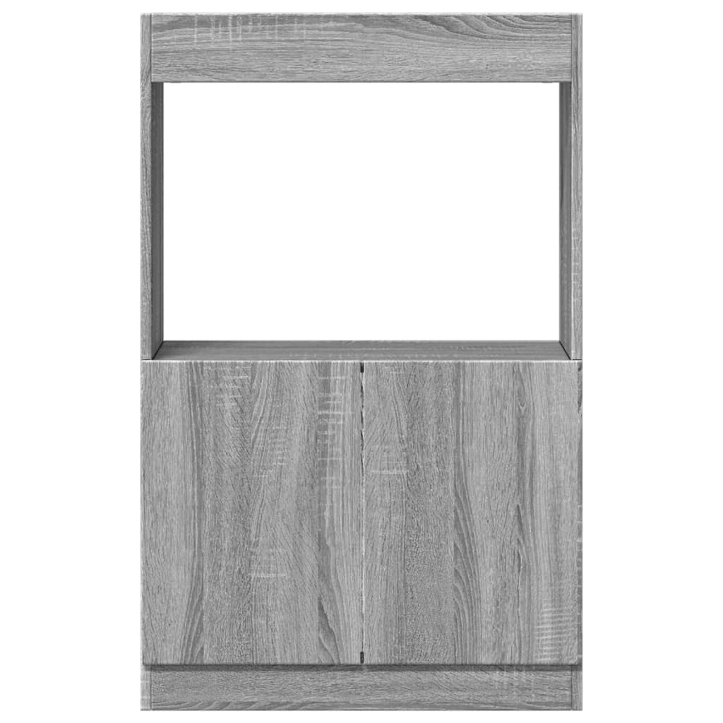 vidaXL Aparador de madera de ingeniería gris Sonoma 63x33x100 cm