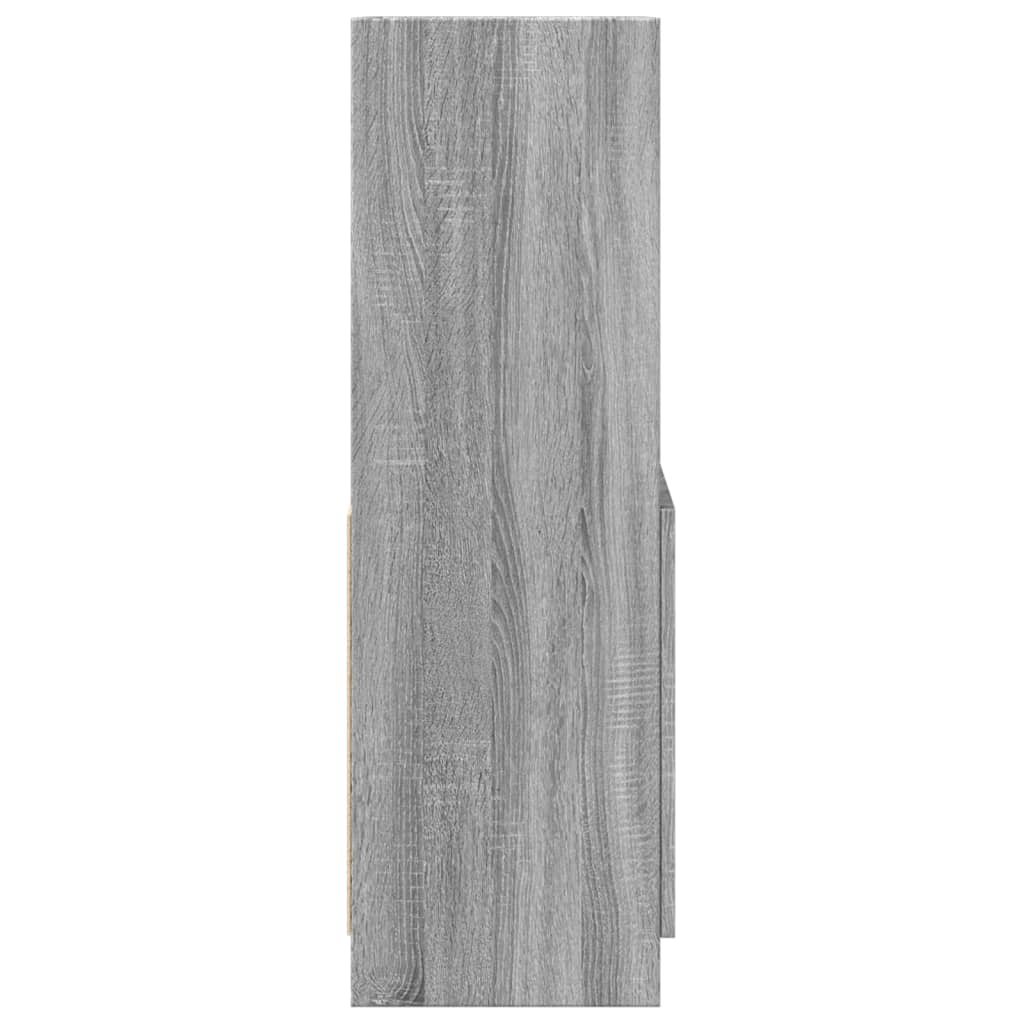 vidaXL Aparador de madera de ingeniería gris Sonoma 63x33x100 cm