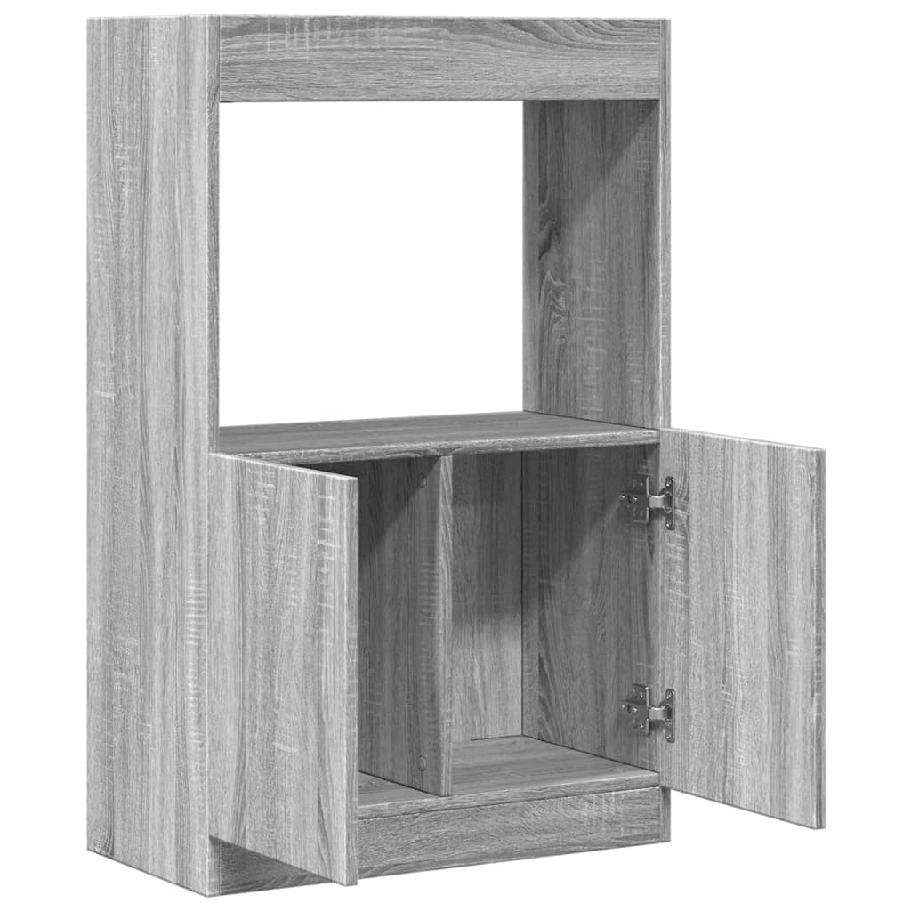 vidaXL Aparador de madera de ingeniería gris Sonoma 63x33x100 cm