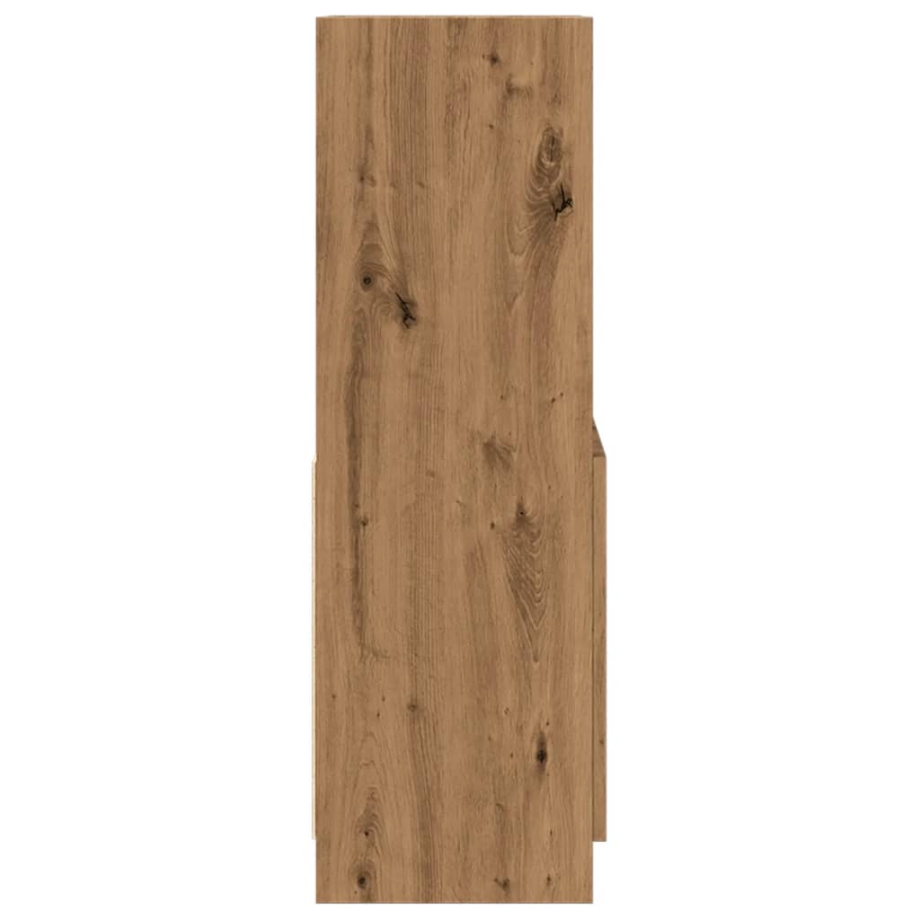 vidaXL Aparador de madera de ingeniería roble artisian 63x33x180 cm