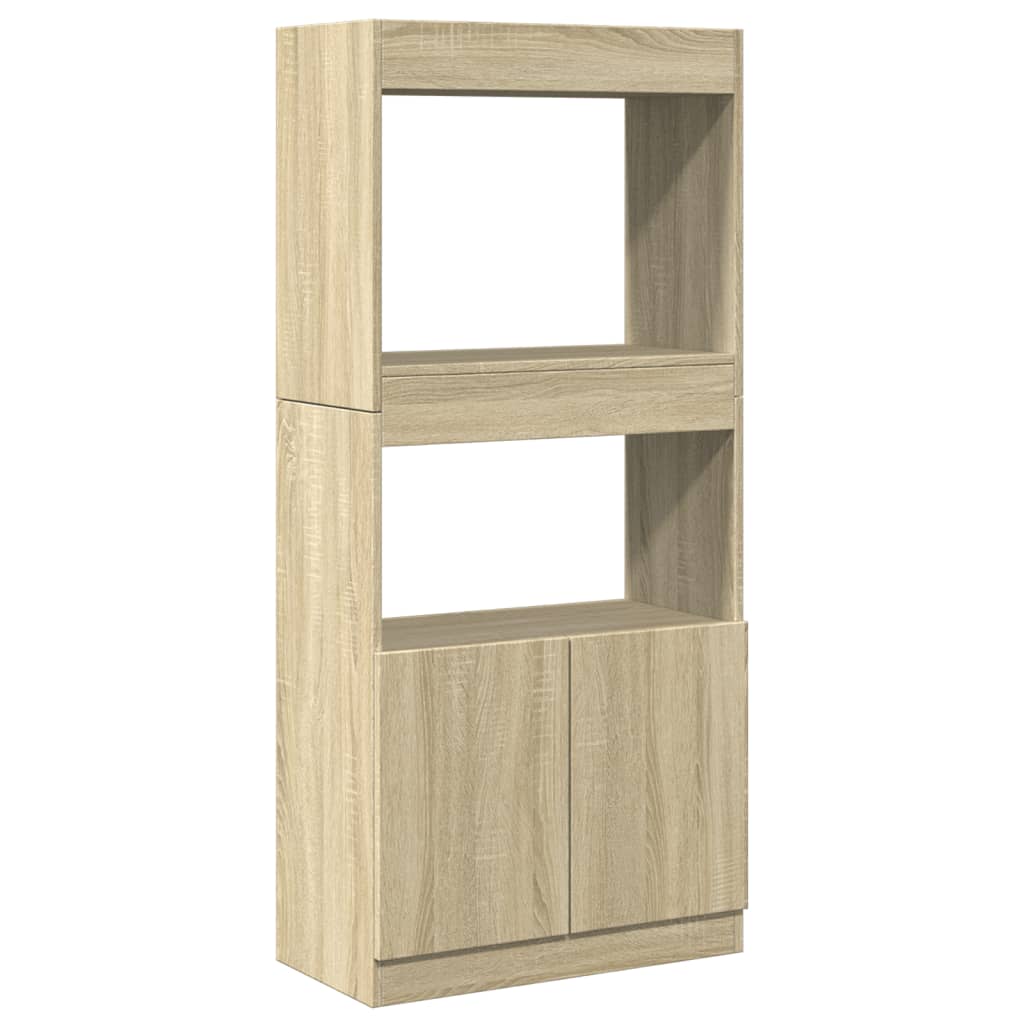 vidaXL Aparador de madera de ingeniería roble Sonoma 63x33x140 cm