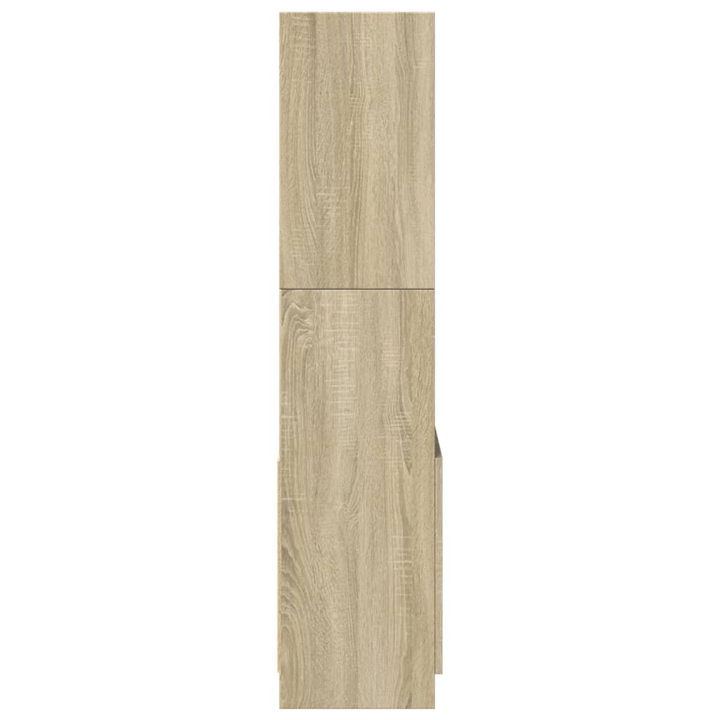 vidaXL Aparador de madera de ingeniería roble Sonoma 63x33x140 cm