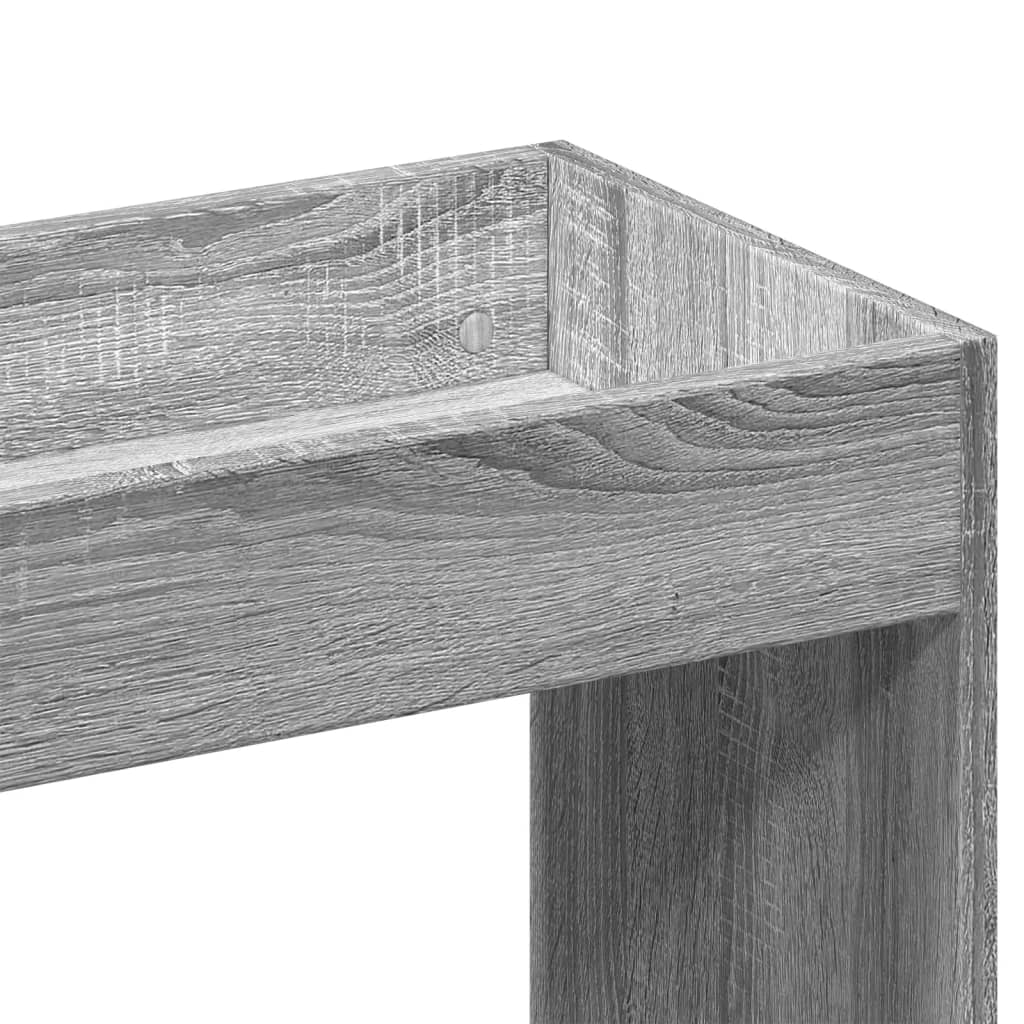 vidaXL Aparador de madera de ingeniería gris Sonoma 63x33x140 cm