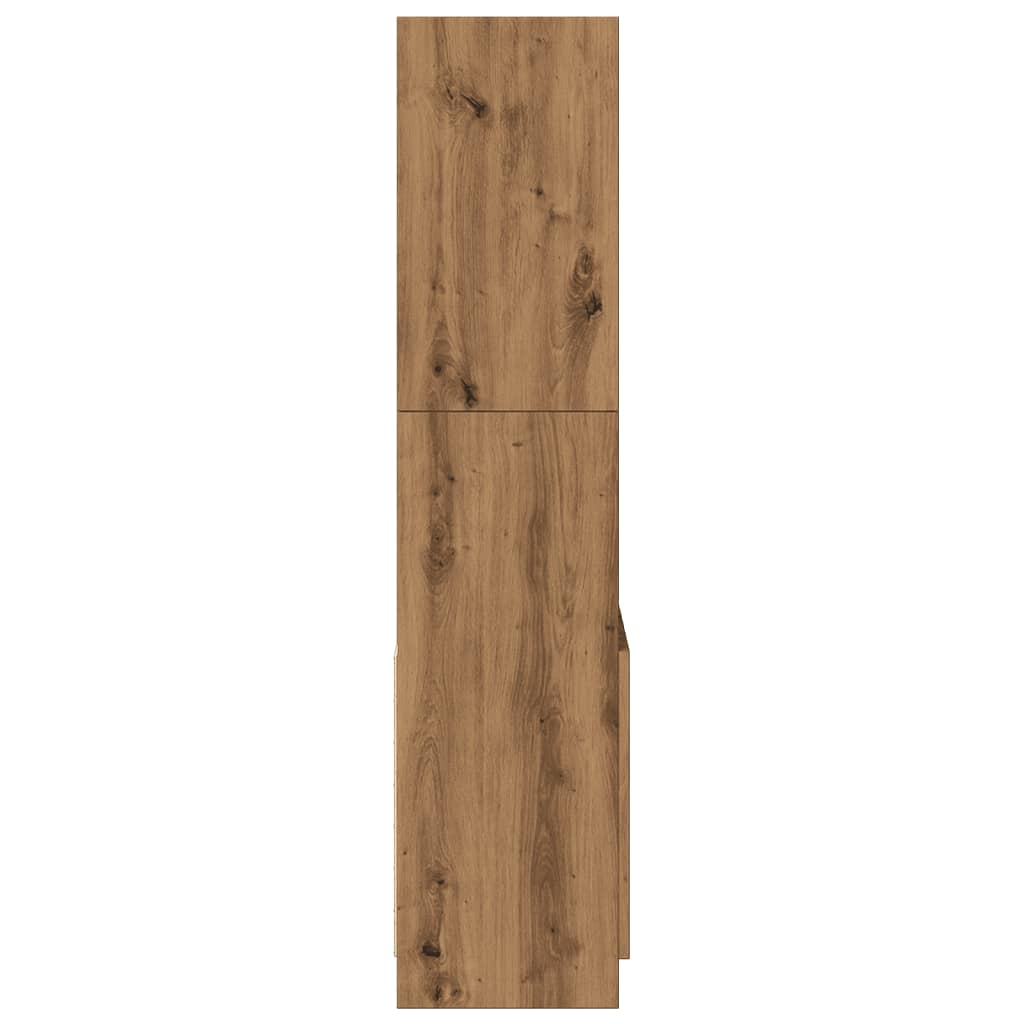 vidaXL Aparador de madera de ingeniería roble artisian 63x33x140 cm