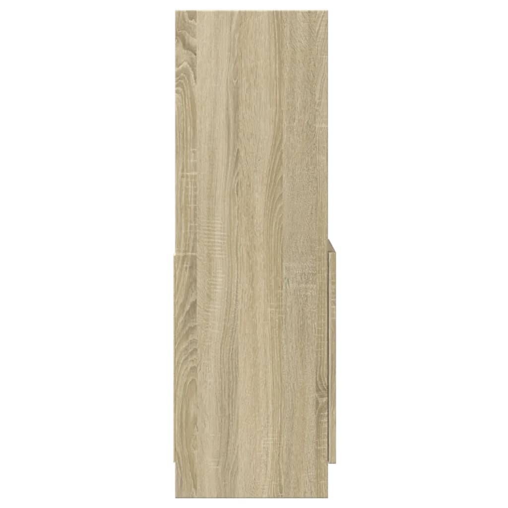 vidaXL Aparador de madera de ingeniería roble Sonoma 92x33x100 cm