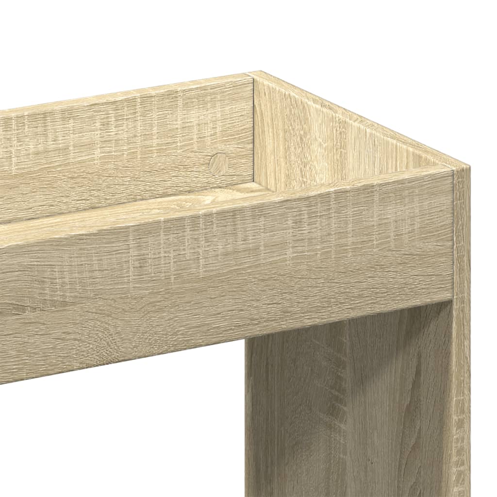 vidaXL Aparador de madera de ingeniería roble Sonoma 92x33x100 cm