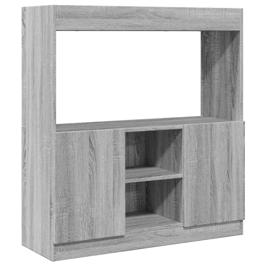 vidaXL Aparador de madera de ingeniería gris Sonoma 92x33x100 cm