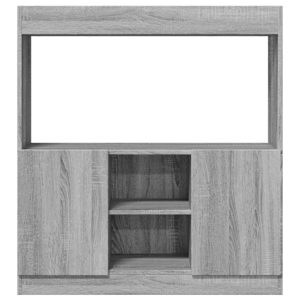 vidaXL Aparador de madera de ingeniería gris Sonoma 92x33x100 cm