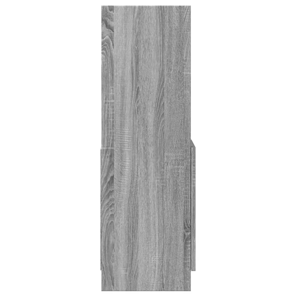 vidaXL Aparador de madera de ingeniería gris Sonoma 92x33x100 cm