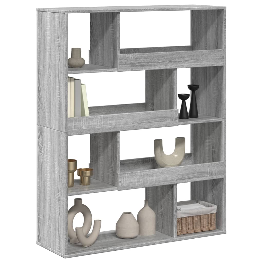 vidaXL Estantería de madera de ingeniería gris Sonoma 100x33x125,5 cm