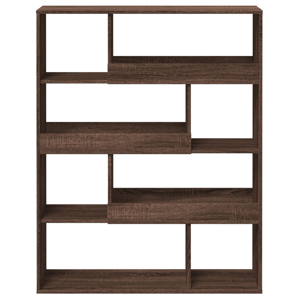 vidaXL Estantería de madera de ingeniería marrón roble 100x33x125,5 cm