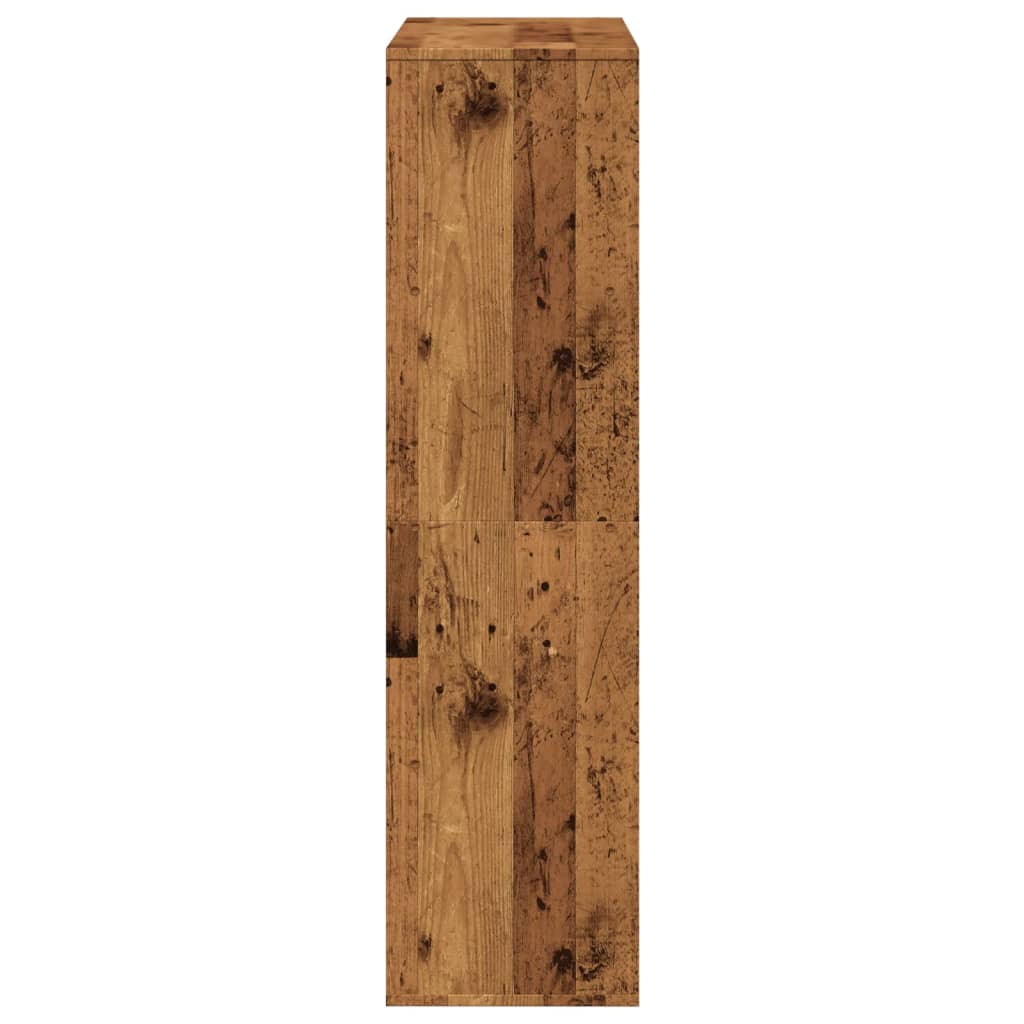 vidaXL Estantería de madera de ingeniería envejecida 100x33x125,5 cm