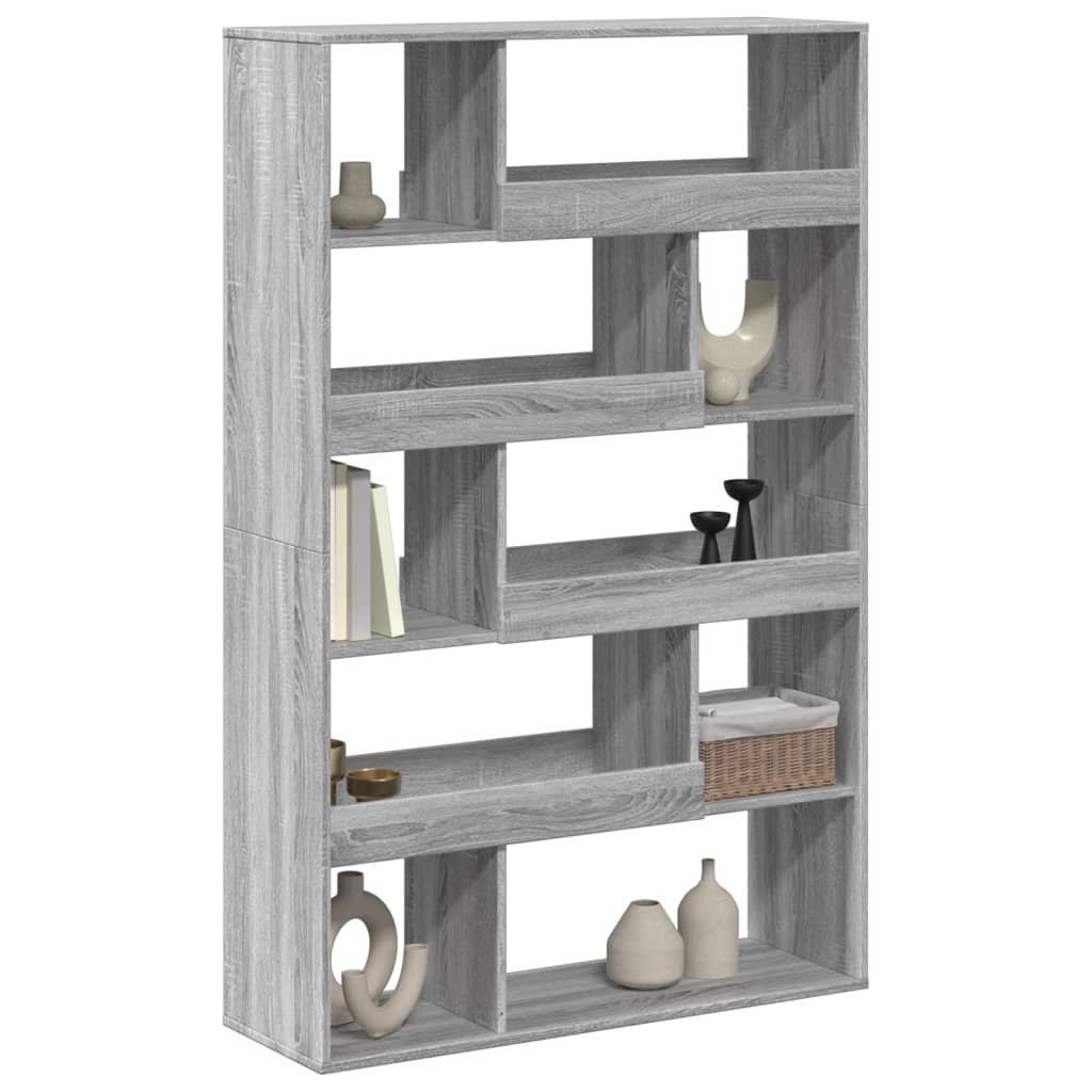 vidaXL Estantería de madera de ingeniería gris Sonoma 100x33x156,5 cm