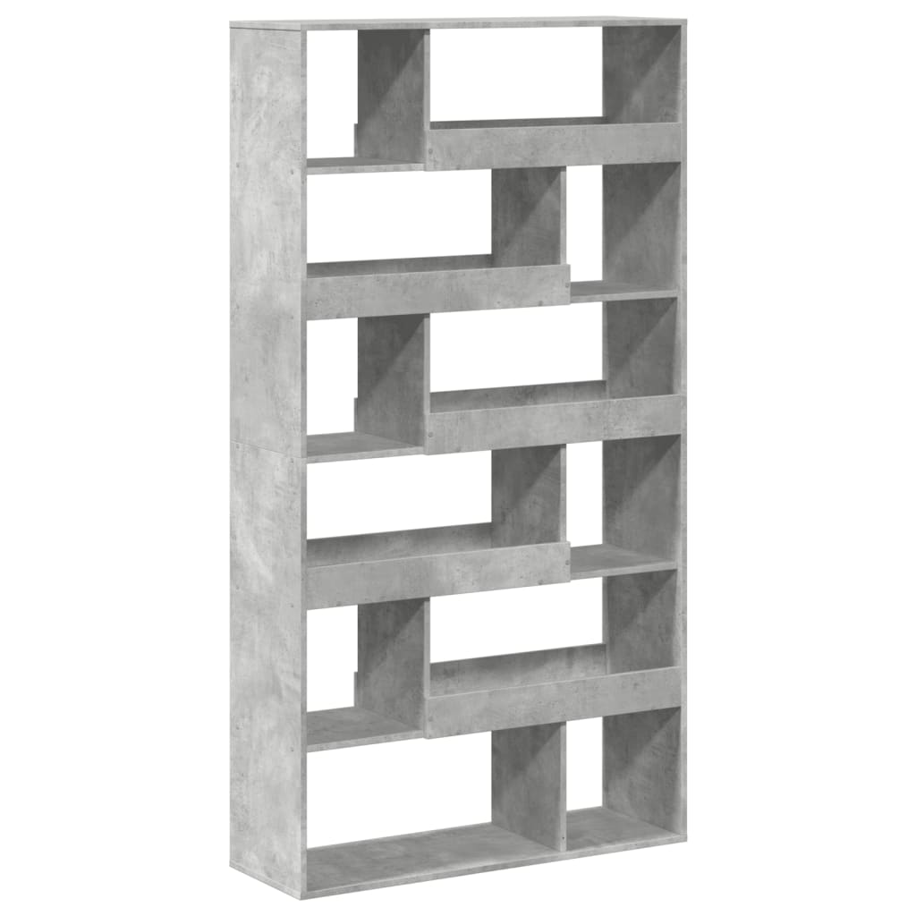 vidaXL Estantería madera de ingeniería gris hormigón 100x33x187,5 cm