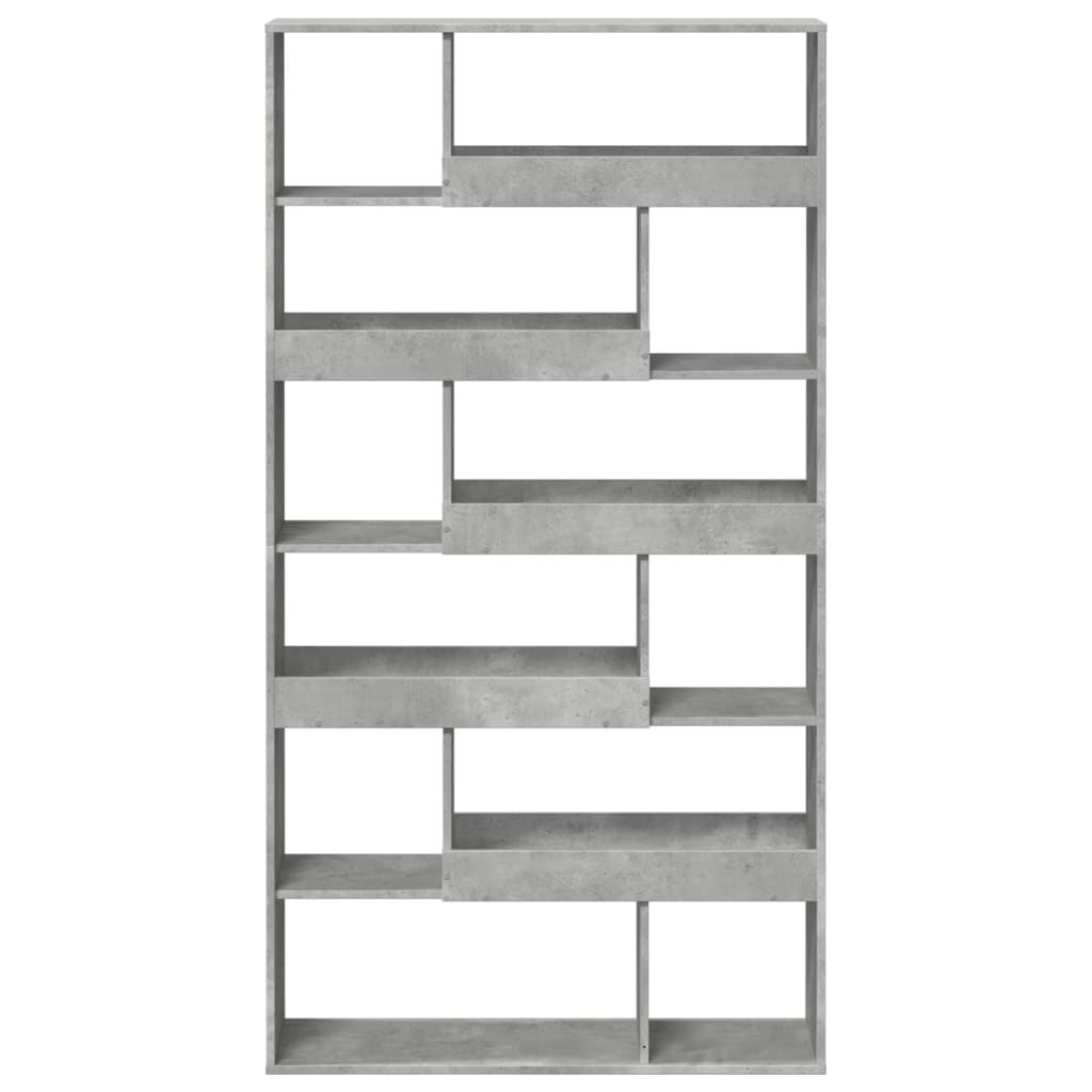 vidaXL Estantería madera de ingeniería gris hormigón 100x33x187,5 cm