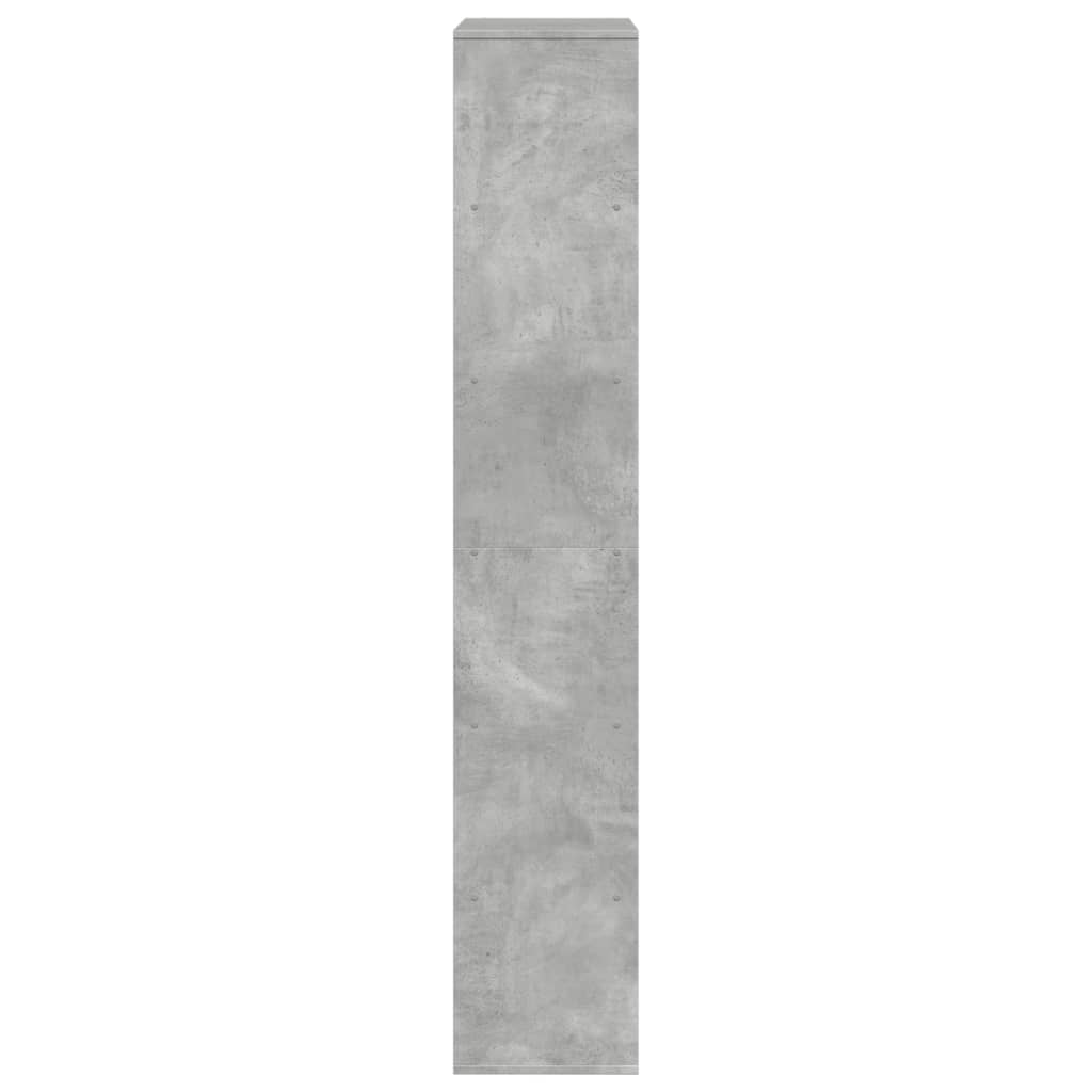 vidaXL Estantería madera de ingeniería gris hormigón 100x33x187,5 cm