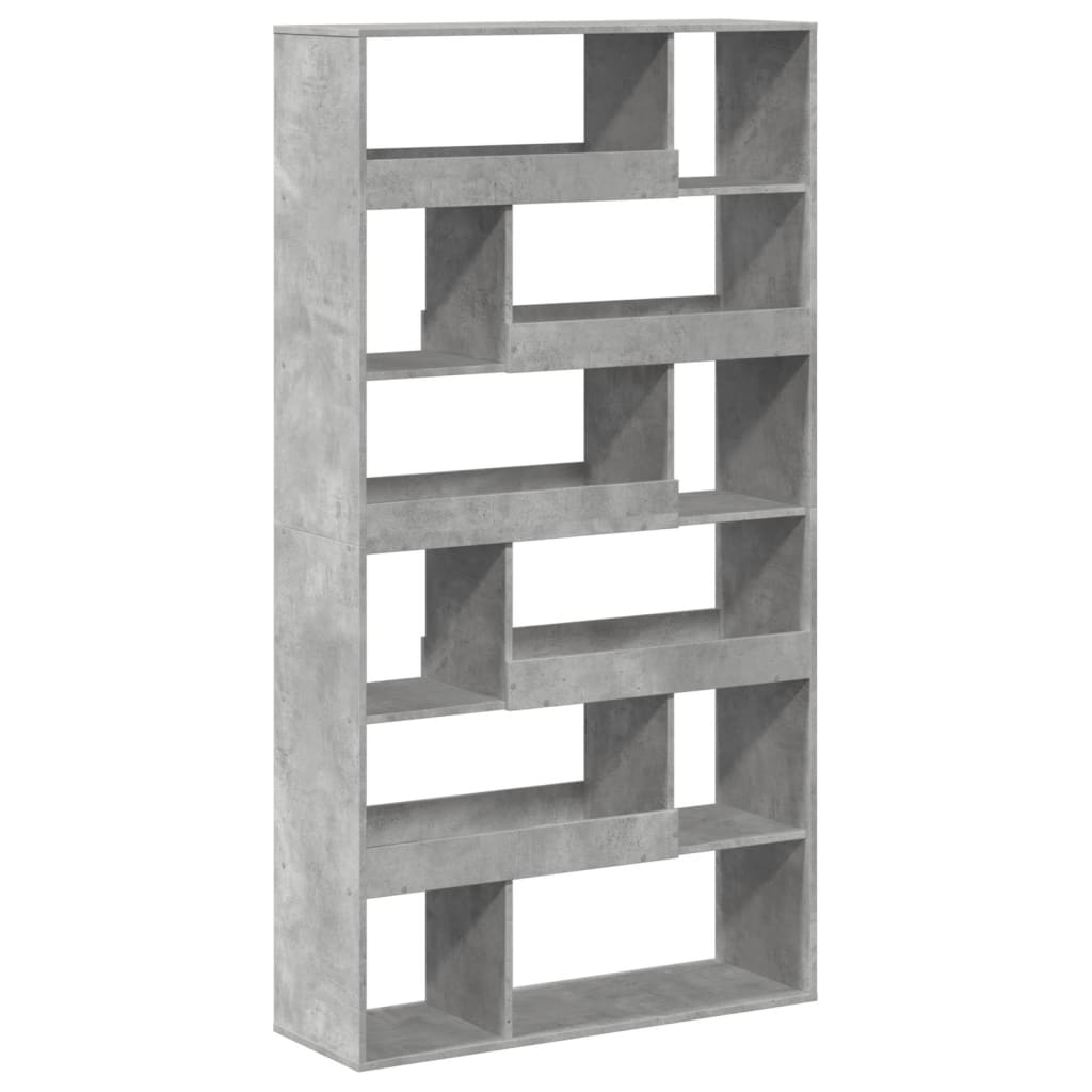 vidaXL Estantería madera de ingeniería gris hormigón 100x33x187,5 cm