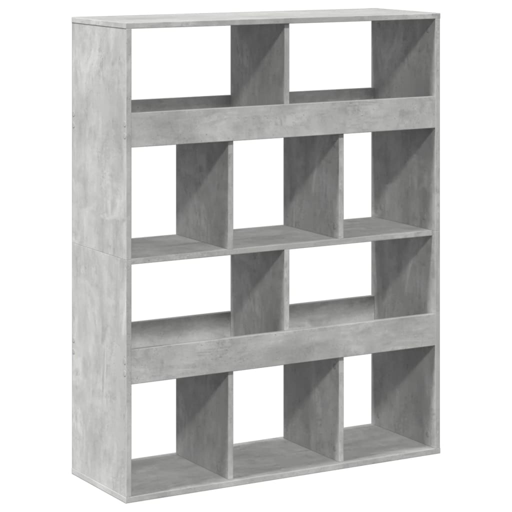 vidaXL Estantería madera de ingeniería gris hormigón 100x33x125,5 cm