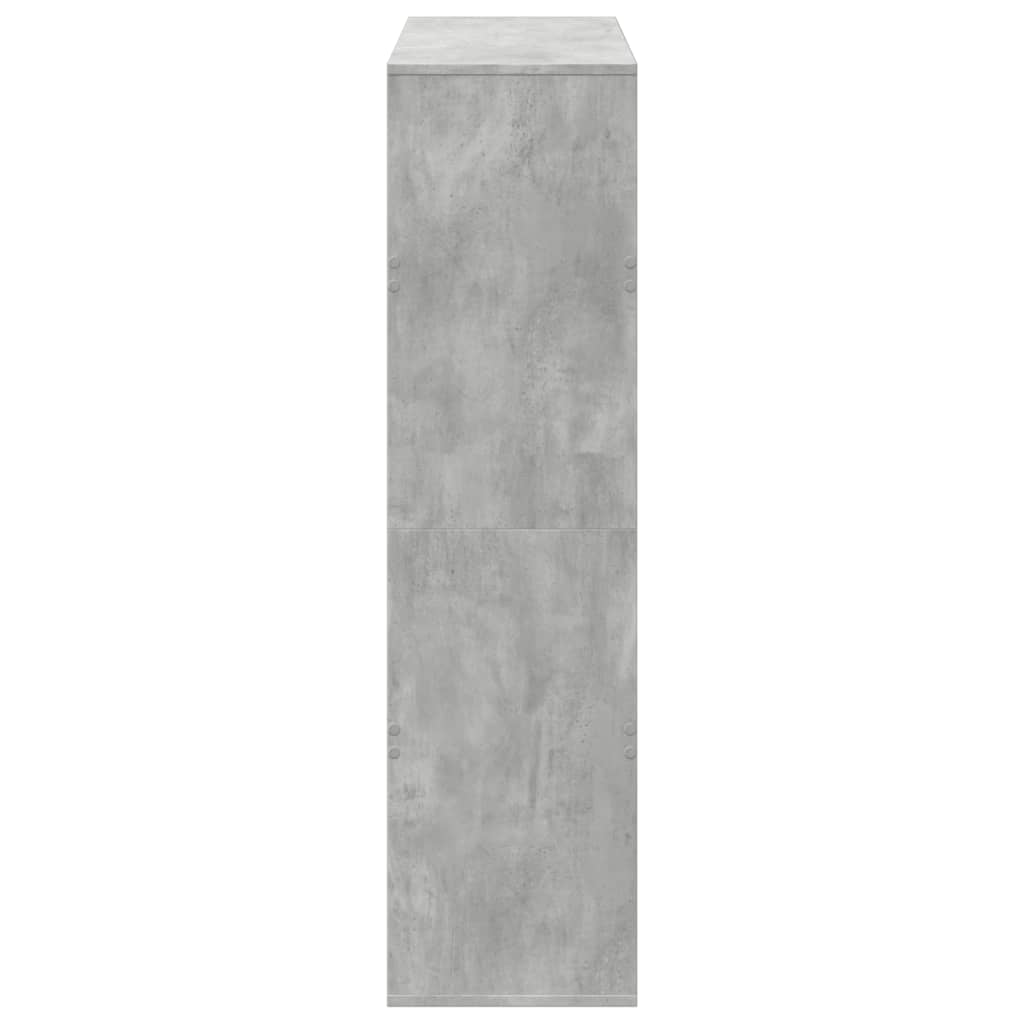 vidaXL Estantería madera de ingeniería gris hormigón 100x33x125,5 cm