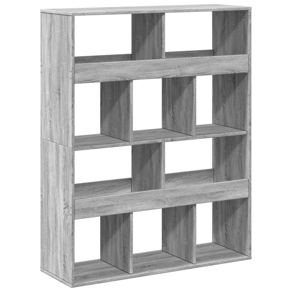 vidaXL Estantería de madera de ingeniería gris Sonoma 100x33x125,5 cm