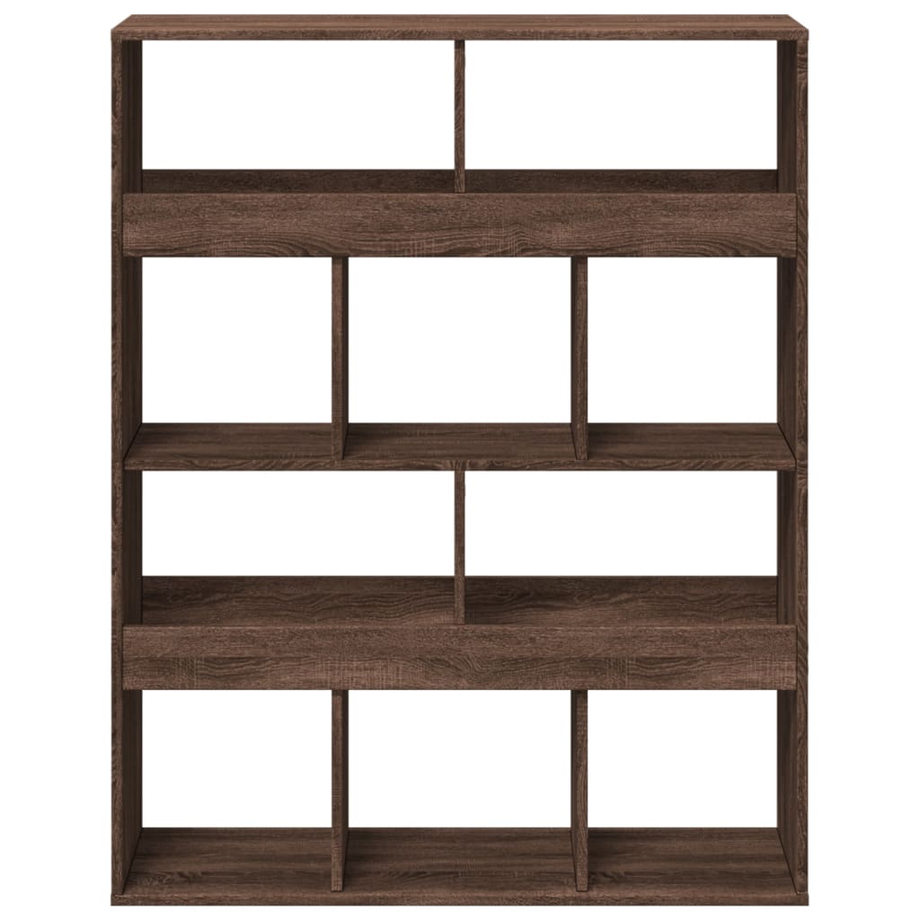 vidaXL Estantería de madera de ingeniería marrón roble 100x33x125,5 cm