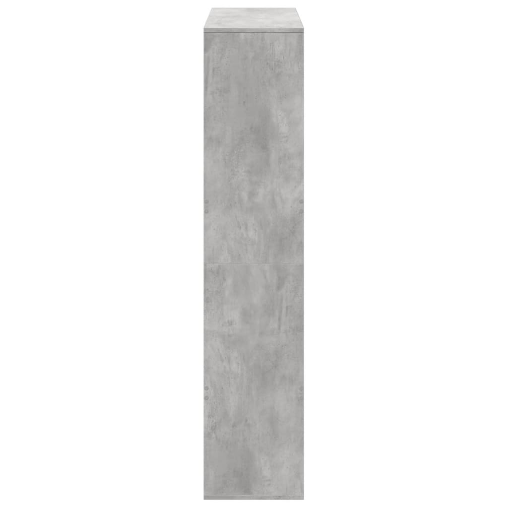 vidaXL Estantería de madera ingeniería gris hormigón 100x33x156,5 cm