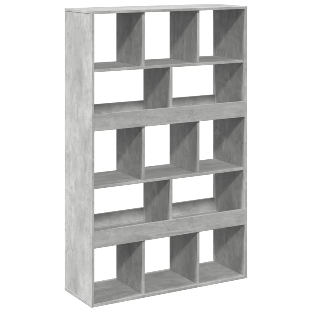 vidaXL Estantería de madera ingeniería gris hormigón 100x33x156,5 cm