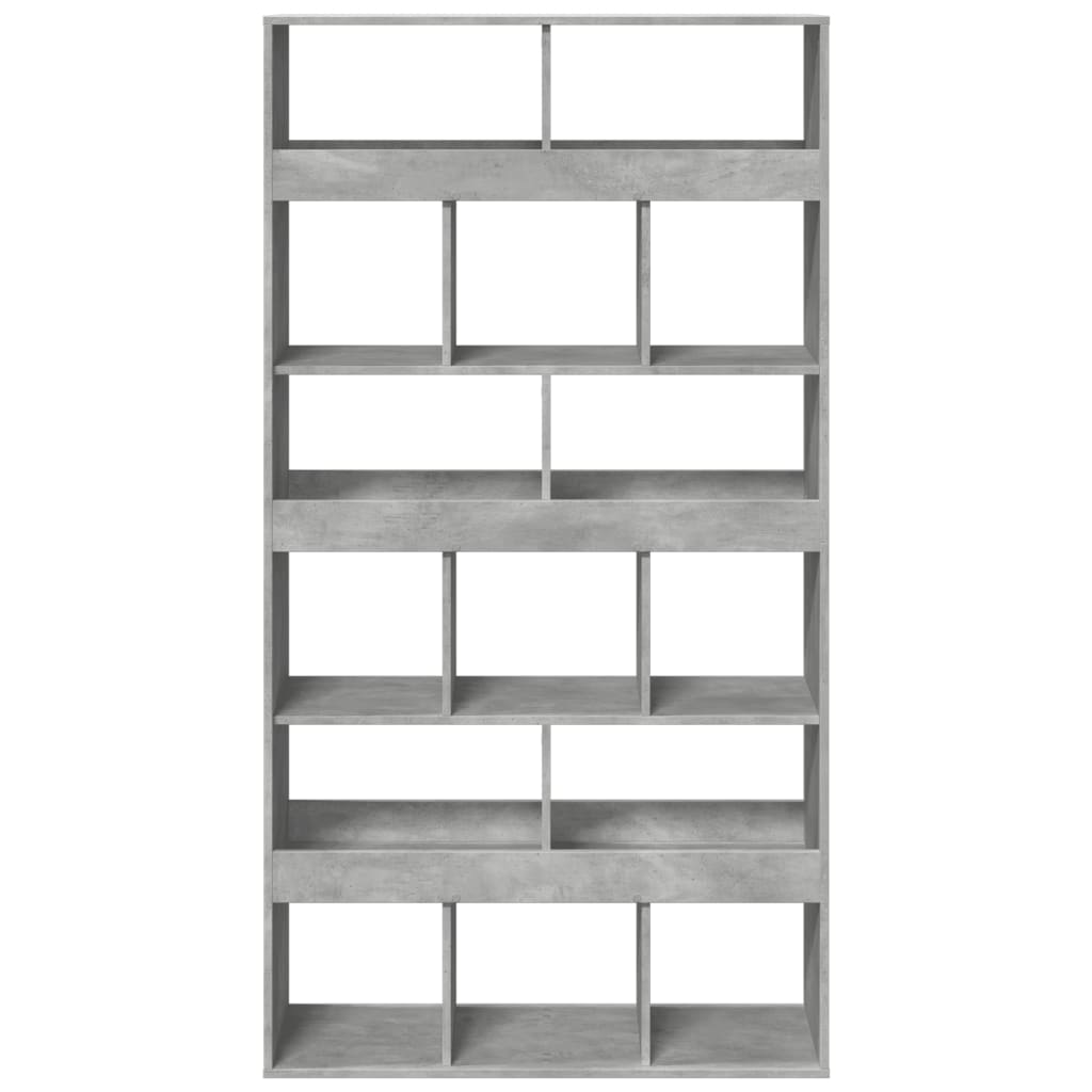 vidaXL Estantería madera de ingeniería gris hormigón 100x33x187,5 cm